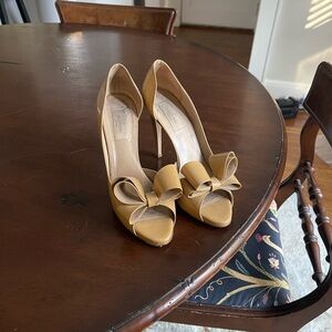 Valentino Tan Bow Heels